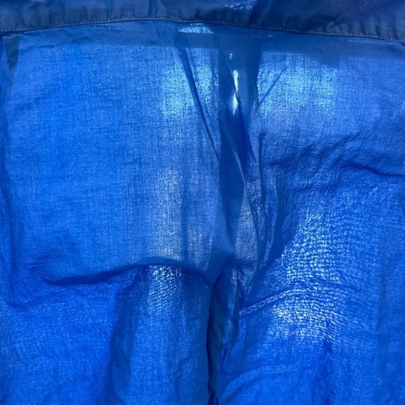 Sundry Button Up Adjustable Sleeve Top Blue Size 3 Large - Picture 4 of 9